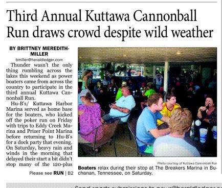 Third Annual Kuttawa Cannonball Run Draws Crowd Despite Wild Weather